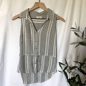 Thread & Supply Striped Button Up Tank